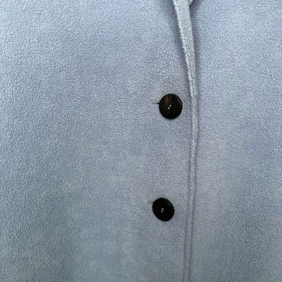Harris Wharf London Women’s Dusty Blue Fleece Longline 3 Button Closure Coat - Picture 10 of 15